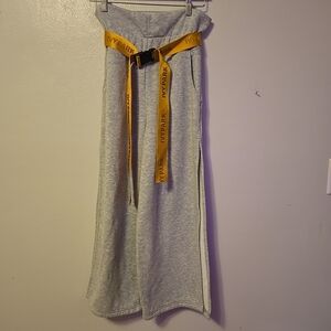 Ivy Park Wide Leg Sweatpants Grey Gold Belt Women's XS